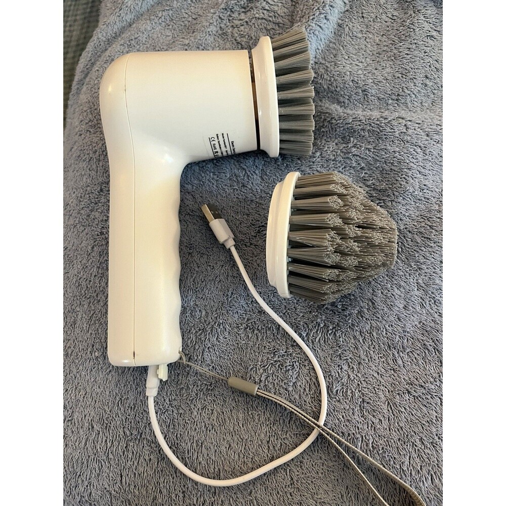 Electric Spin Scrubber Cordless Cleaning Brush with 1 Added Brush And Usb Cord